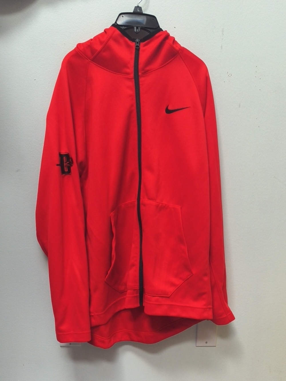 Nike Men's Detroit Pistons Red Full-Zip Lightweight Hoodie Jacket- Size XL